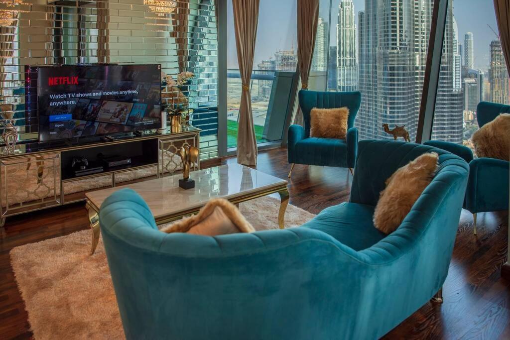 First Class 3Br With Full Burj Khalifa And Fountain View Dubai Exterior foto