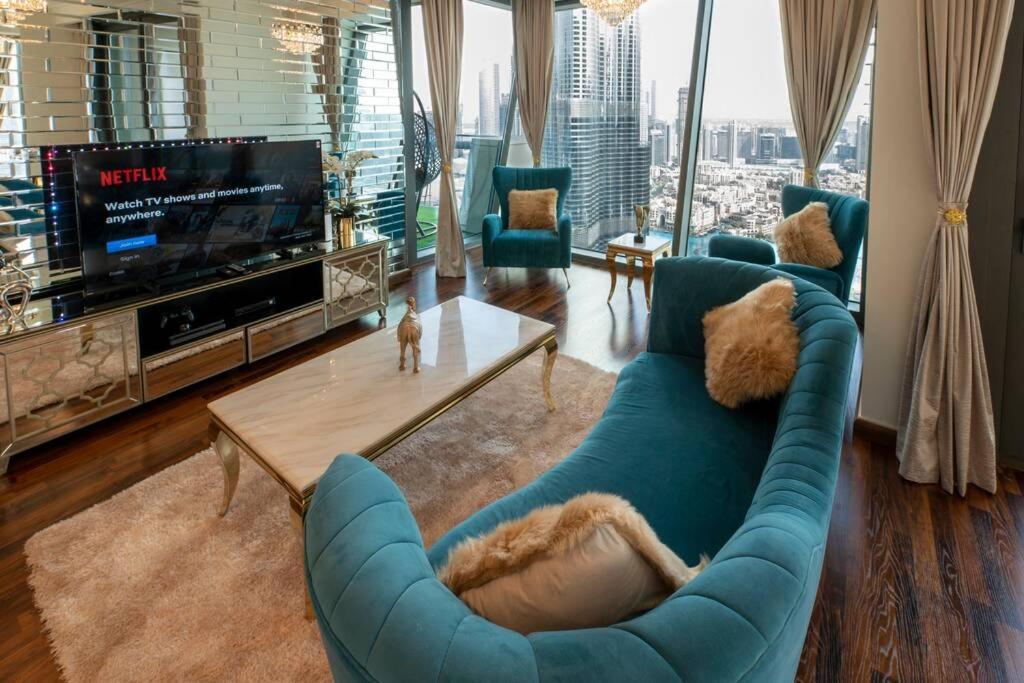 First Class 3Br With Full Burj Khalifa And Fountain View Dubai Exterior foto